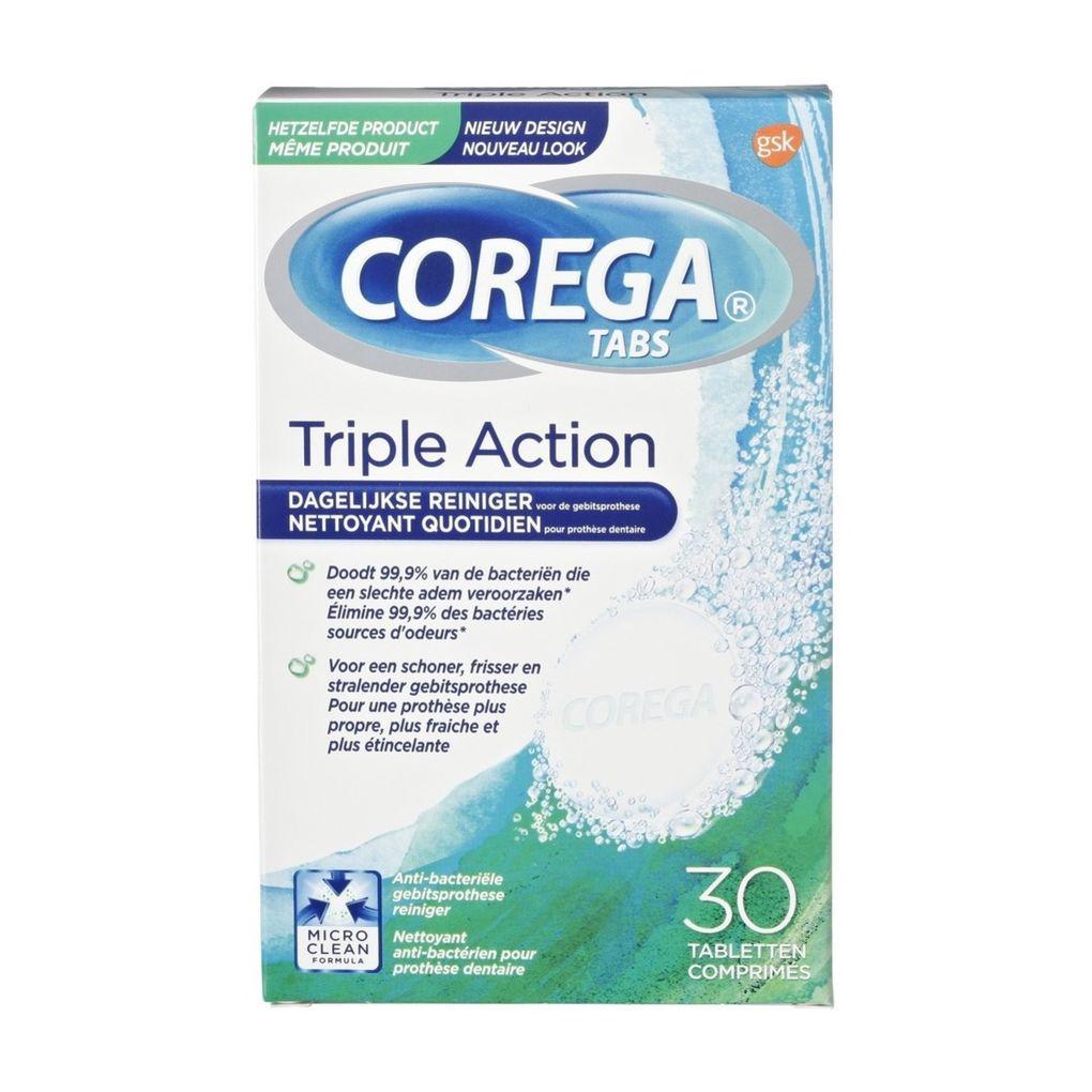 Corega tabs triple action 30 tabletten