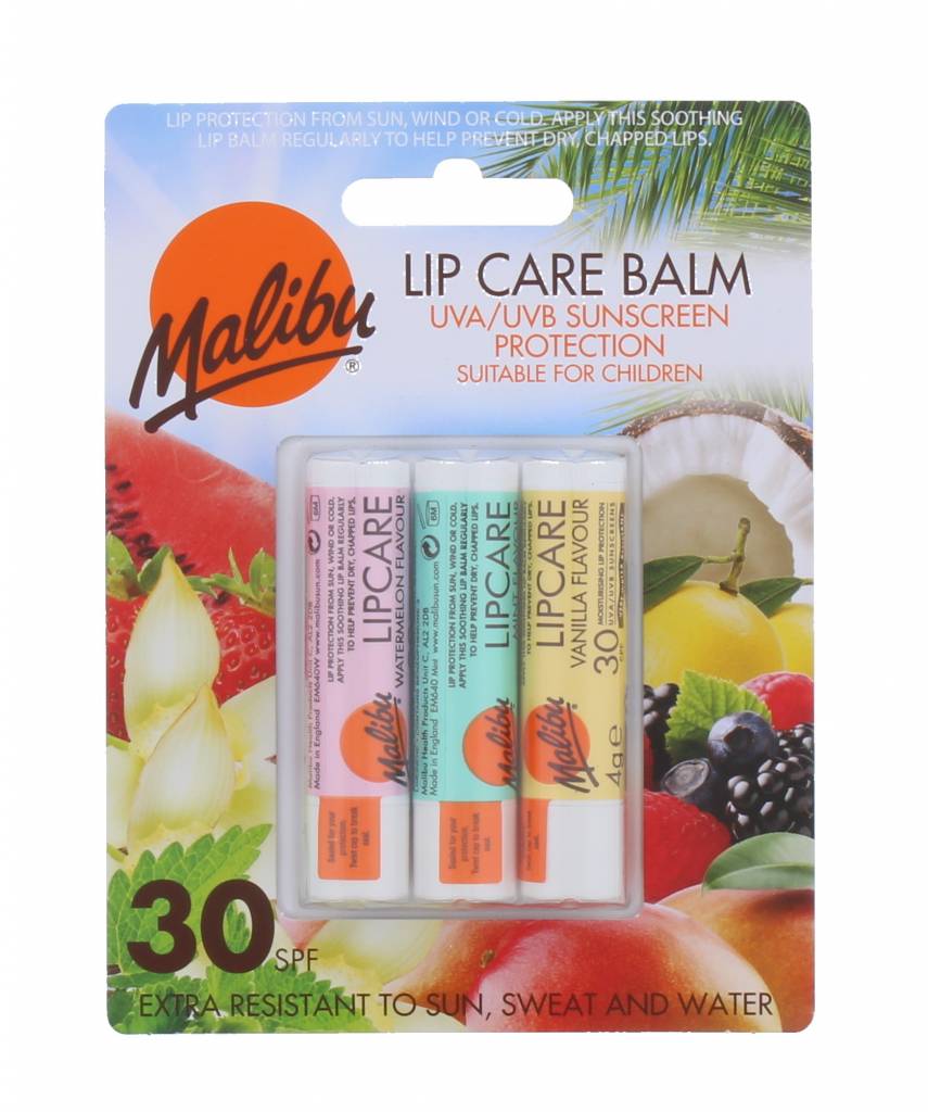 Malibu 3-pack SPF30 LippenBalsem