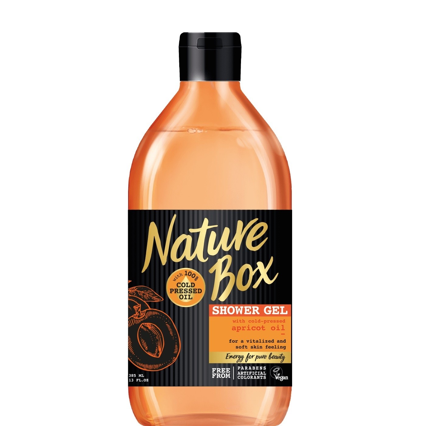 Nature box duschgel 385 ml apricot